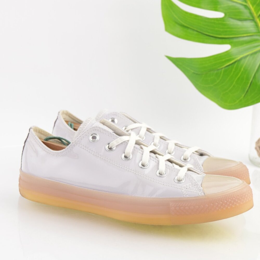 Converse Chuck Taylor Womens Glow Sneakers Size 9 Light Purple Patent Shoes Low - Picture 11 of 12